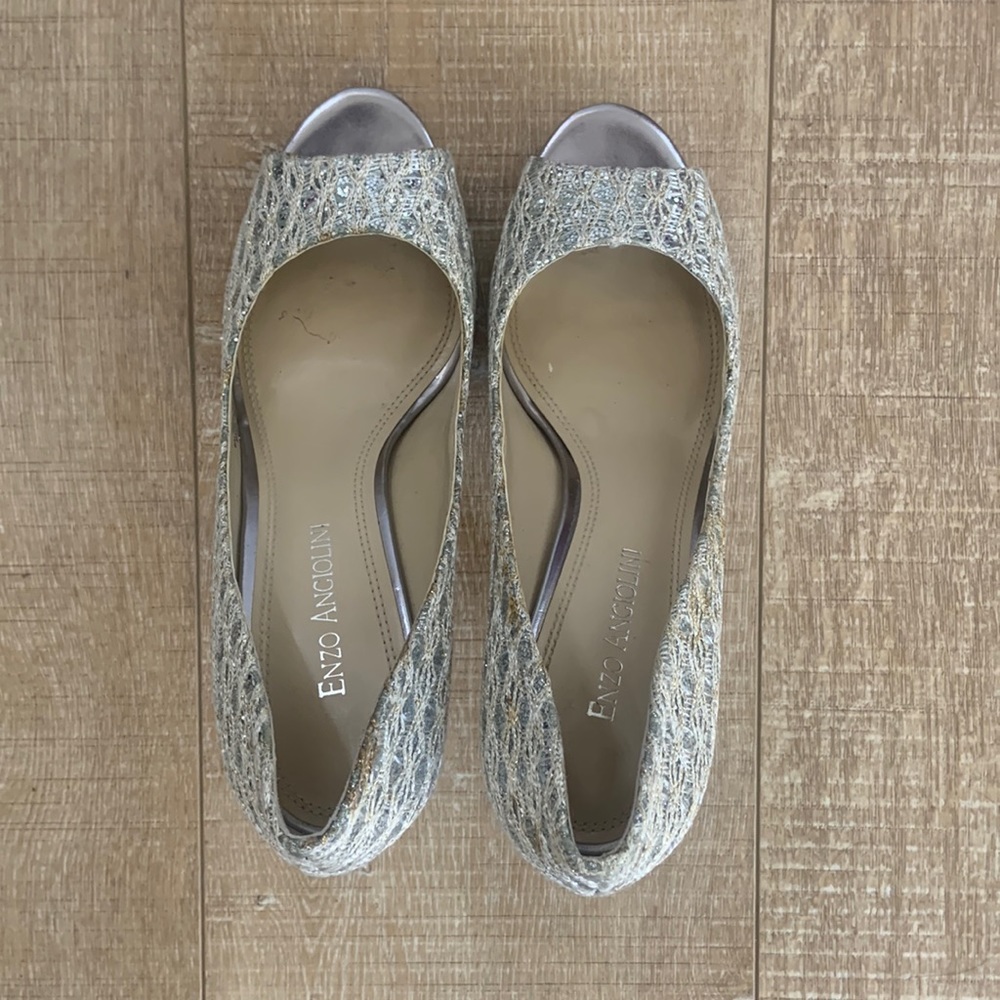 Enzo Angiolini 3” sparkle heels